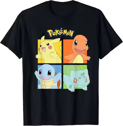 Pokémon - Pikachu Charmander Squirtle Bulbasaur Kanto Region T-Shirt S-6XL
