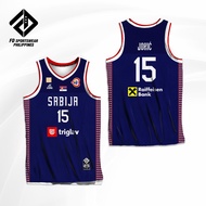 SERBIA BASKETBALL FIBA WC 2023 BOGDANOVIC JOKIC MILUTONIV JOVIC DARK FULL SUBLIMATED JERSEY