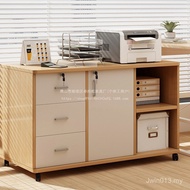 Zhuoshan Drawer Locked File Cabinet Locker Side Cabinet Storage Low Cabinet Wooden Storage Cabinet O