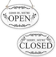 Open and Closed Business Sign, 11.8x7.9inch Double Sided Reversible Come in We're Open and Sorry We'
