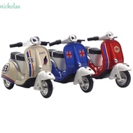 NICKOLAS Motorcycle Model, Inertia Diecast Mini Motorcycle, Portable Pull-back Miniature Vehicle Toy