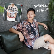 Curve SET29 เสื้อฮาวายผ้าไหมสเปนนิ่มมาก ลายเสือ Unisex มีไซส์ให้เลือก S / M / L / XL / 2XL