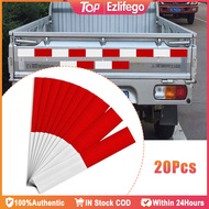 20Pcs Truck Reflective Safety Sticker Waterproof Red And White Reflector Conspicuity Sticker Strips
