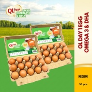 QL Omega 3 & DHA Egg - Medium 30pcs Fresh Egg Farm Fresh Egg Telur Segar