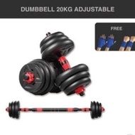 Choice - 20 Kg Adjustable Dumbbell Set Adjustable Barbell or 20Kg Dumbbell