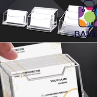 BAIHEE 1Pcs Business Card Box, Display Stand 1/2/3 Grids Bussiness Card Holder,  Transparent Acrylic