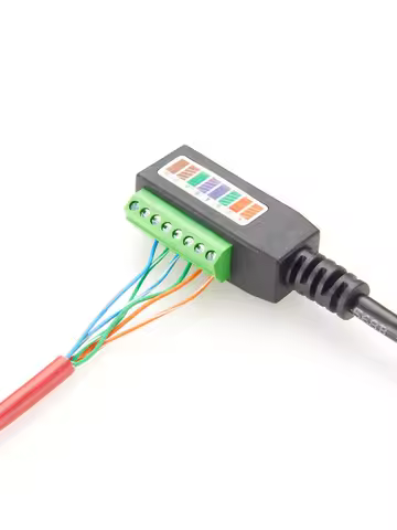 RJ45 8P8C Male to 8Pin Solderless Terminal Block Cable RJ45 to Screw Terminal Block Adapter RJ45 Scr