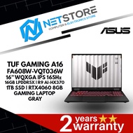 ASUS TUF GAMING A16 FA608W-VQT036W 16” WQXGA IPS 165Hz 16GB LPDDR5X |R9 AI-HX370 1TB SSD |RTX4060 8G