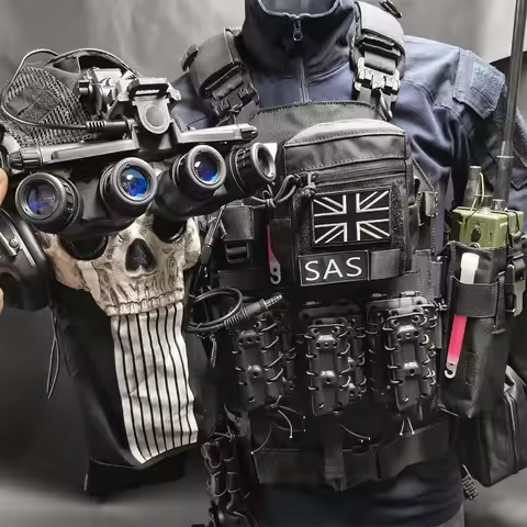 Airsoft Call of Duty 19 COD Ghost Nightwar Style Plate Carrier& Helmet Set Call of Duty 19cos Servic
