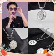 JungKook smiley face necklace
