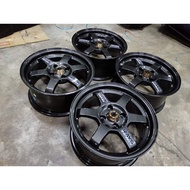 (READY-New) Rim TE37 15/7jj/et35 siap cap /Rim Thailand /Rim sukan/Sportrim Kereta/Rim AOW AUTOOPTIO