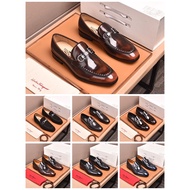 Shoes S1F1H brown color leather loafer men shoes kasut lelaki