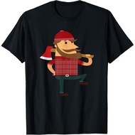 Lumberjack Hipster Mountain Man Flannel Axe Gift T-Shirt