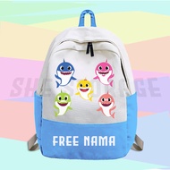 Children's Backpack Kindergarten Elementary School Bag BABY SHARK - FREE Print Name