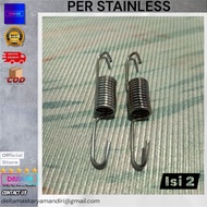 Exhaust Spring contains 2 Racing Exhaust Springs, 2 Stainless Steel Exhaust Springs, Stainless Racin