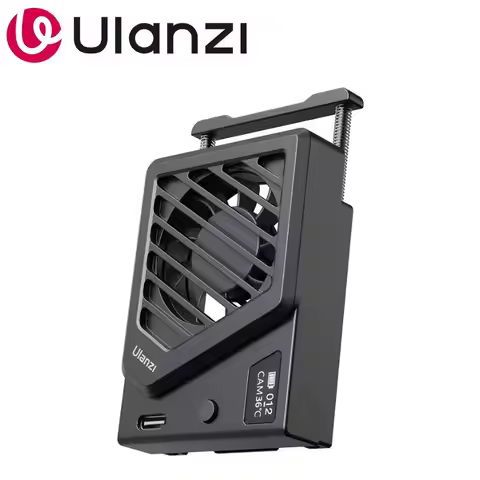 Ulanzi CA25 Camera Cooling Fan 2-Speed Adjustable Real-Time Temperature Monitor For Long-Time Video 