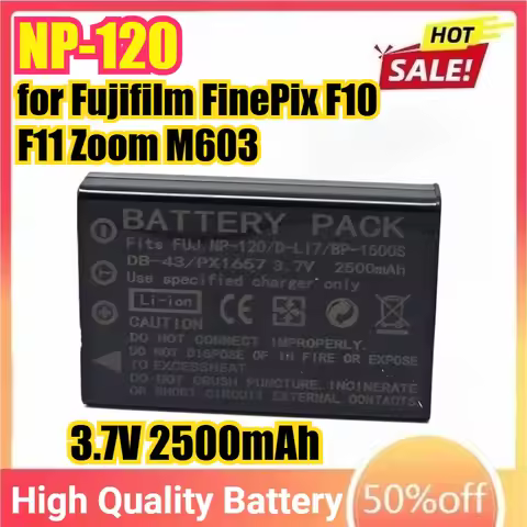 2500mAh NP-120 Camera Battery for Fujifilm FinePix F10 F11 Zoom M603 MX4 603 Zoom RICOH Caplio 300G 