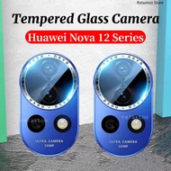 Huawei Nova12 5G 3D Curved Transparent Camera Screen Protector For Huawei Nova 12 SE Pro Ultra Lite 12SE 12S 12i 12Pro 12Ultra 12Lite Nova12Pro Nova12SE Nova12i Note12S Nova12Ultra 5G HD Clear Tempered Glass Camera Lens Protective Back Cover Film