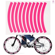 [New#]10pcs Adhesive Reflective Tape Cycling Safety Warning Sticker Bike Reflector Tape Strip for Car Bicycle Motorcycle Scooter Wheel Rim Decoration