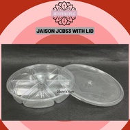 6 Cavity Container with Lock - Bekas Kuih Raya / Cookies Plastic Container with 6Compartments / PET 