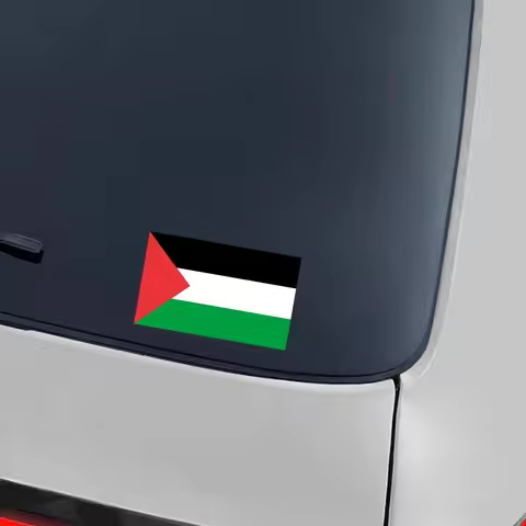 4pcs/Set Palestine Flag Heart Shaped Car Stickers Auto Motorcycle PVC Sticker Waterproof Styling Dec