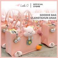 LITTLE O - 3D Goodie Bag Children's Birthday Bag Flannel Material Birthday Party Goodie Bag Multipur