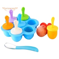 Silicone Popsicle Mold, Ice Molds Maker, Storage Container for Homemade Baby Food, Ice Cream DIY Molds(Blue)