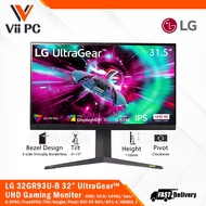 LG 32GR93U-B 32" UltraGear 4K UHD(3840x2160)/144Hz/1ms/HDR400/G-SYNC/FreeSync Premium/HDMI2.1/DP1.4 Black Gaming Monitor