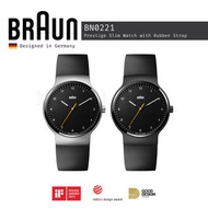 Braun Gents - BN0221 超薄橡膠錶帶手錶 (黑色) 