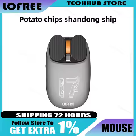 Lofree Wireless Bluetooth Potato Chip Mouse Dual Mode Long Battery Life 2.4GHz Gesture Recognition 5