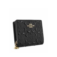 Coach Snap Wallet In Signature Leather Black Preloved