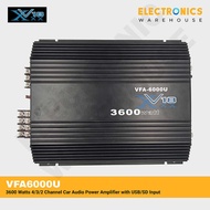 VFA6000U ☥ XxxV18 3600 Watts 4/3/2 Channel Car Audio Power Amplifier with USB/SD Input