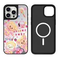 Black Frame Mirror Magnetic Butter Bear Second Bomb Suitable for Apple 17promax Phone Case iPhone16 