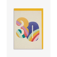 (PO) RASPBERRY BLOSSOM 30th Birthday greetings card 17.2cm x 12.5cm