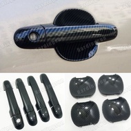 For KIA FORTE 2009-2014 carbon fiber pattern car door handle bowl cover trim,FORTE outer door handle garnish HDMG