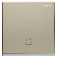 Legrand Galion Door Bell with Bell Logo (Champagne, Dark Silver, White)