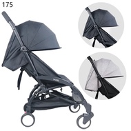 Baby Stroller Accessories 175 Degrees Stroller Hood &amp; Mattress For Babyzen yoyo yoya Cover With Back Zipper Pocket