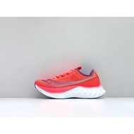 Saucony Endorphin Pro 4 Lightweight Comfortable Jogging Shoes White Red Casual Sneakers