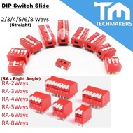 DIP Switch Slide Type 2Way /3Way /4Way / 6Way / 8Way 50VDC 100MA Slide Switch Techmakers