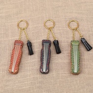 Genuine Genuine Leather Mini Guqin Keychain Handmade Bag Pendant Traditional Musical Instrument Cowh