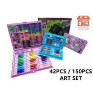 42/150 PCS ART SET PREMIUM COLOR PENCIL KIDS SCHOOL PAINTING DRAWING SKETCHING PEN WAX CRYON MARKERS