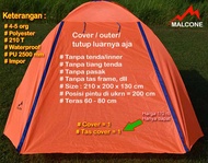 COVER tenda dome 4org Savana Malcone Polyester 210T bukan tenda waterproof