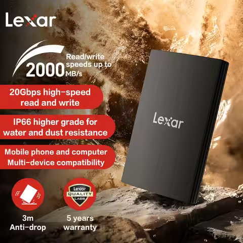 Lexar ARMOR LAR700 Mobile SSD 1TB 2TB Portable Solid State Disk USB 3.2 Gen 2x2 R/W Max 2000MB/s PSS