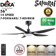 DEKA DC MOTOR KRONOS CEILING FAN WITH LED LIGHT 5 BLADE F5DCL (BLACK/ WHITE/ DARK WALNUT)