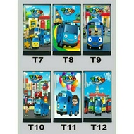 Tayo motif refrigerator stickers 1 door & 2 doors