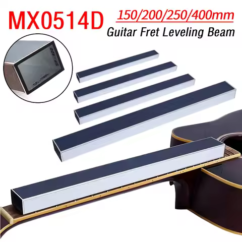 150/200/250/400 mm Guitar Fret Leveling Beam with Sandpapers Sanding Block Level File for Guitar Rep