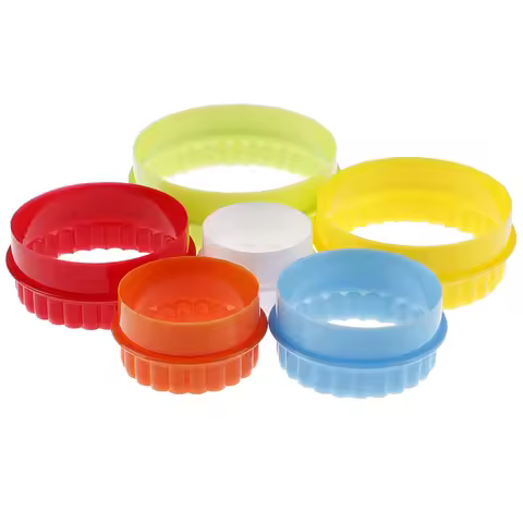 6Pcs Round/Flower Shaped Dough Cutting Tool Kitchen Gadgets Dumplings Cutter