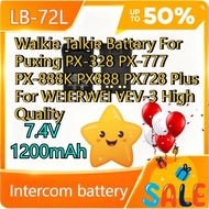 LB-72L 7.4V 1200mAh Walkie Talkie Battery For Puxing PX-328 PX-777 PX-888K PX888 PX728 Plus For WEIE