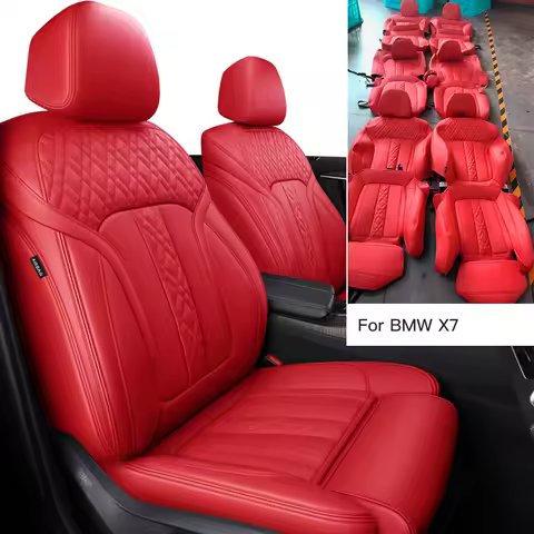 Custom Fit Accessories Car Seat Covers for 3 Rows 6 7 8 Seaters Full Set Leather for 2017-2023 Bmw X