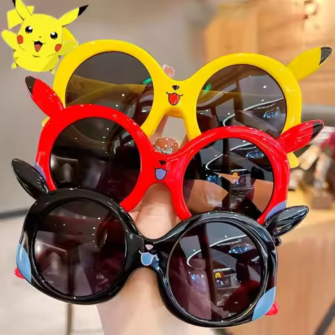 Anime Pokemon Sunglasses Cartoon Pikachu Anti Glare Goggles Student Cosplay Props Outdoor Sun Protec